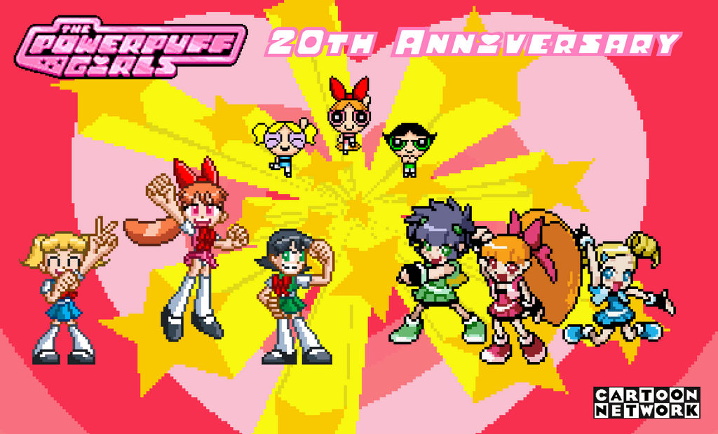 The Powerpuff Girls 20th Anniversary By Beewinter55 On Deviantart