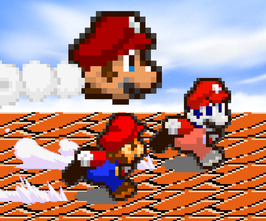 Mario Ball Races Marios racing to the end of the level by BeeWinter55 on DeviantArt