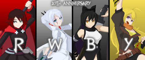 RWBY 10 years by BeeWinter55