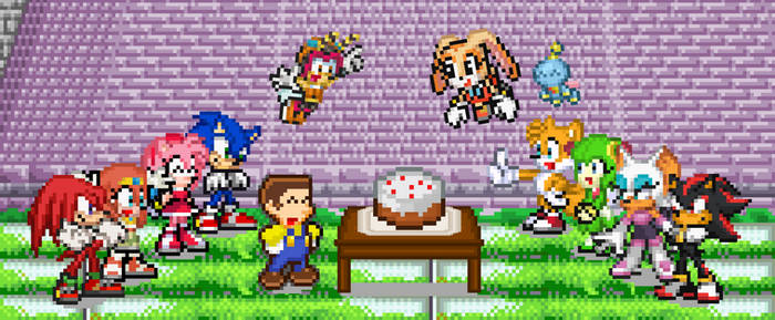 Sonic Couples celebrating Ben's Birthday