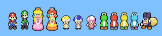 Super Mario Bros Wonder (color palette) by BeeWinter55 on DeviantArt