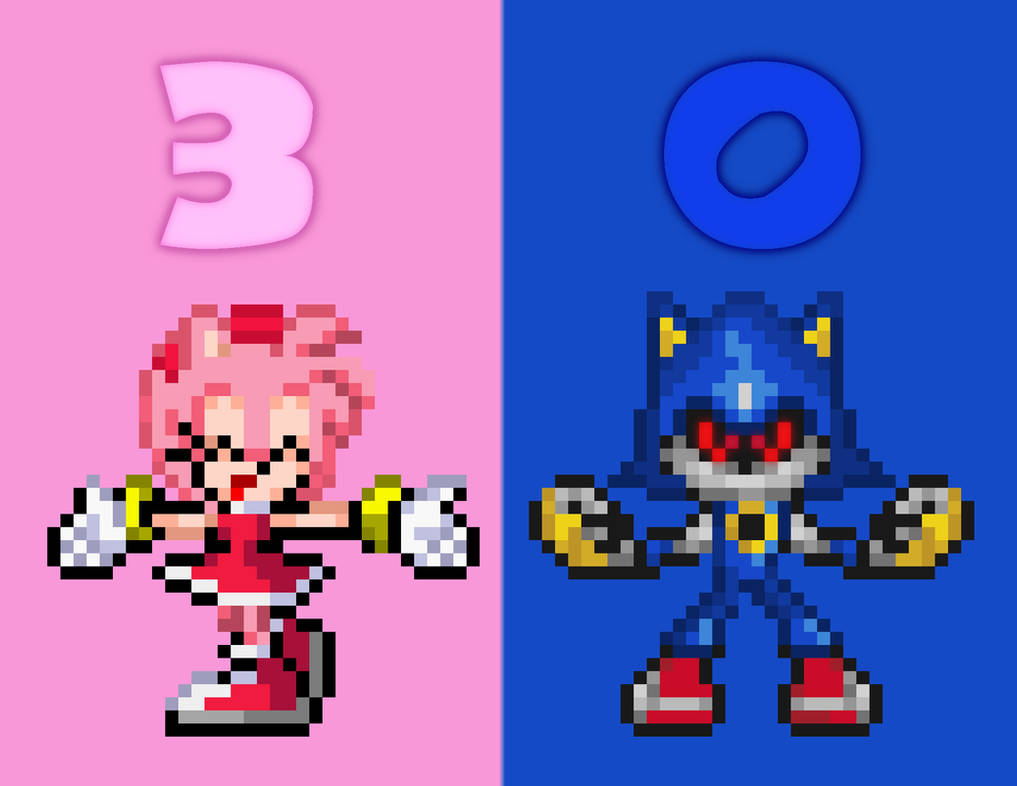 ♦️♣️Grand♥️♠️ on X: Amy and Metal Sonic Sprites #SonicTheHedeghog   / X