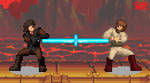 Anakin Skywalker vs Obi Wan Kenobi by BeeWinter55