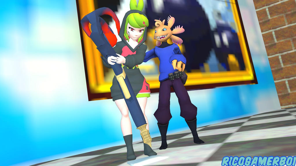 Axol Teaching Melony Using Inkweaver by BeeWinter55 on DeviantArt