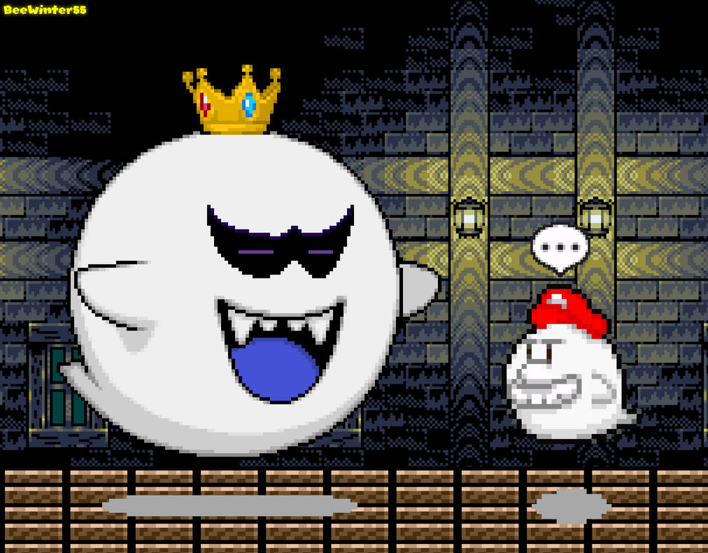 King Boo laughing at Mario's Boo form by BeeWinter55 on DeviantArt