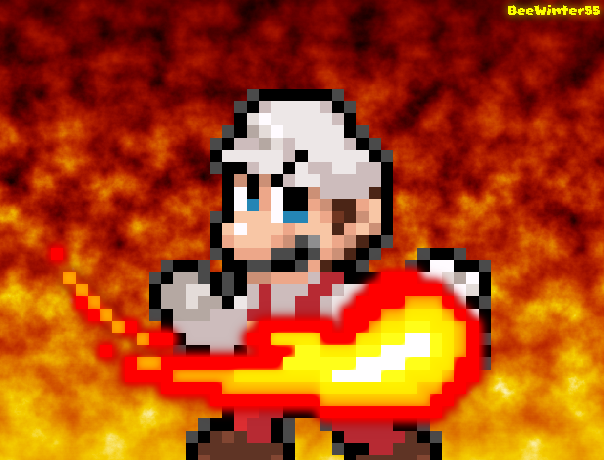 Mario Buring Fire Mario (Mario Movie) by BeeWinter55 on DeviantArt