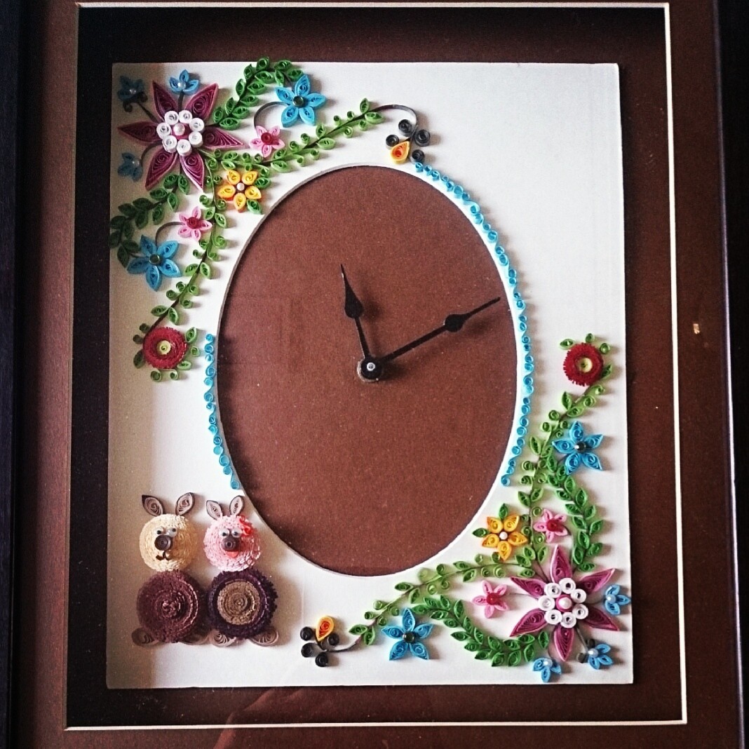 Paper Quilling Wall Clock By Janhavik On Deviantart Paper Quilling Wall Clock By Janhavik On Deviantart