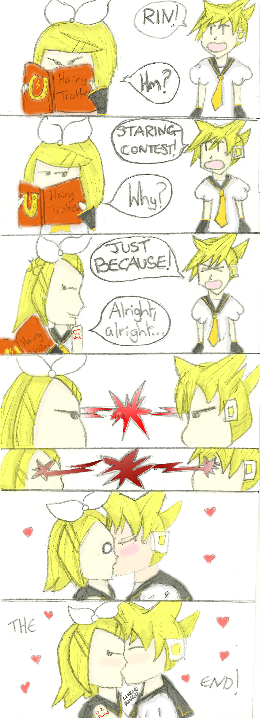 Kagamine Comic - STARING CONTEST (RinxLen)