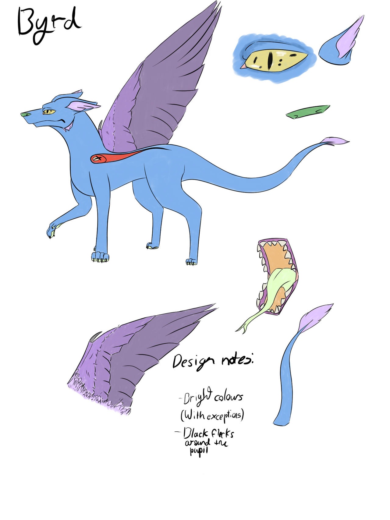 Original Reference Byrd - Original Species Reference by xB1tes on DeviantArt