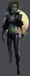 Goblin girl concept art by Rigrena