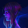 Neon elf girl