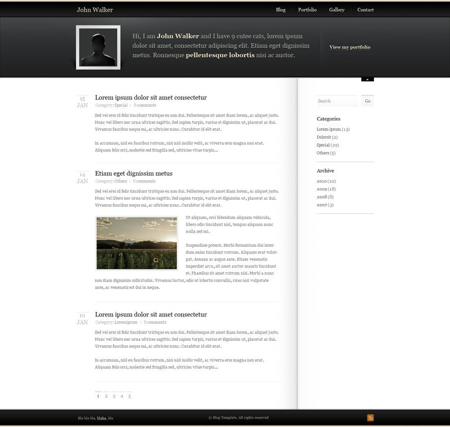 Classic Blog Structure Examples Classic Blog Template by F-l-a-g on DeviantArt
