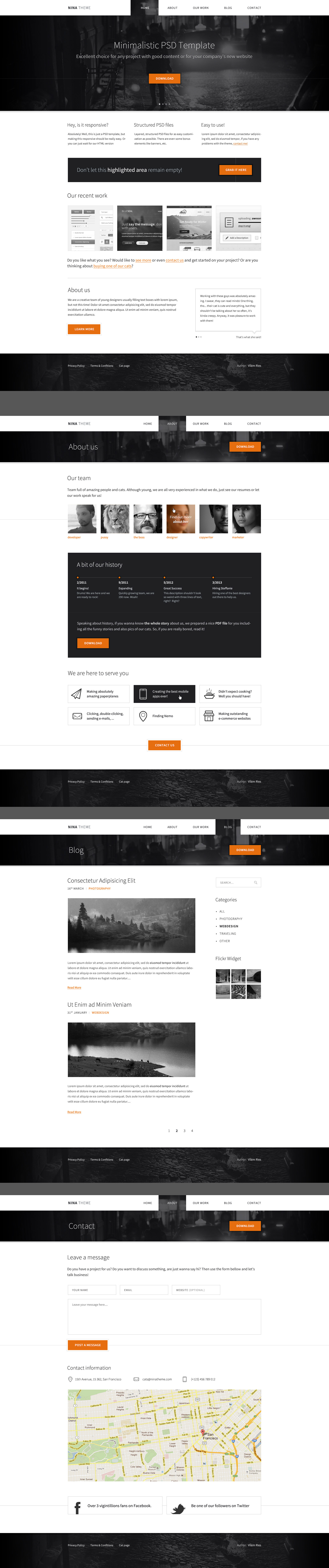 Nina - Free HTML template