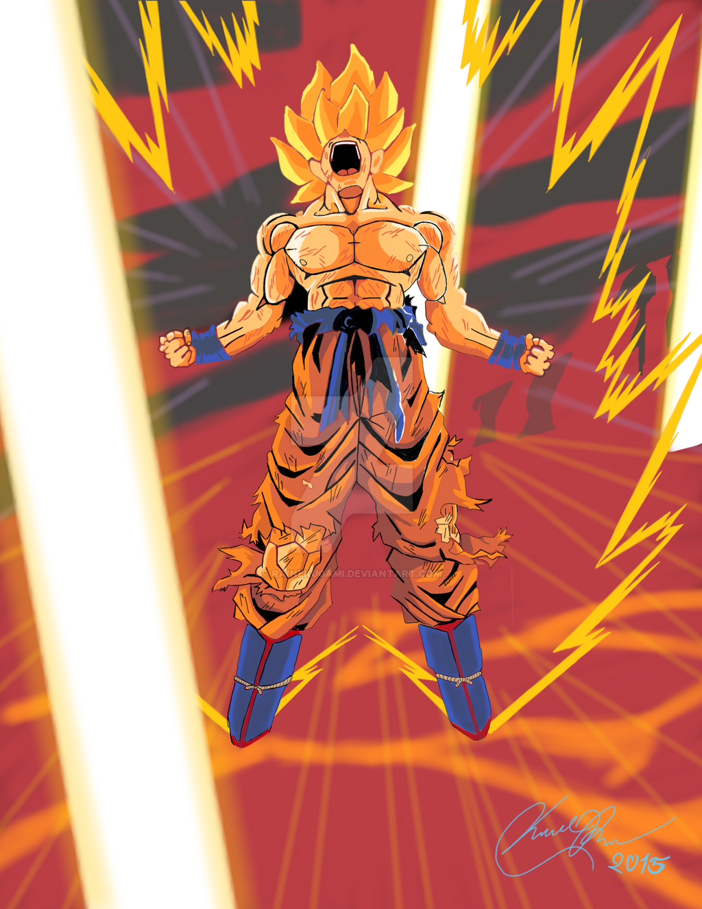 Super Saiyan Goku on dying Namek. download. 