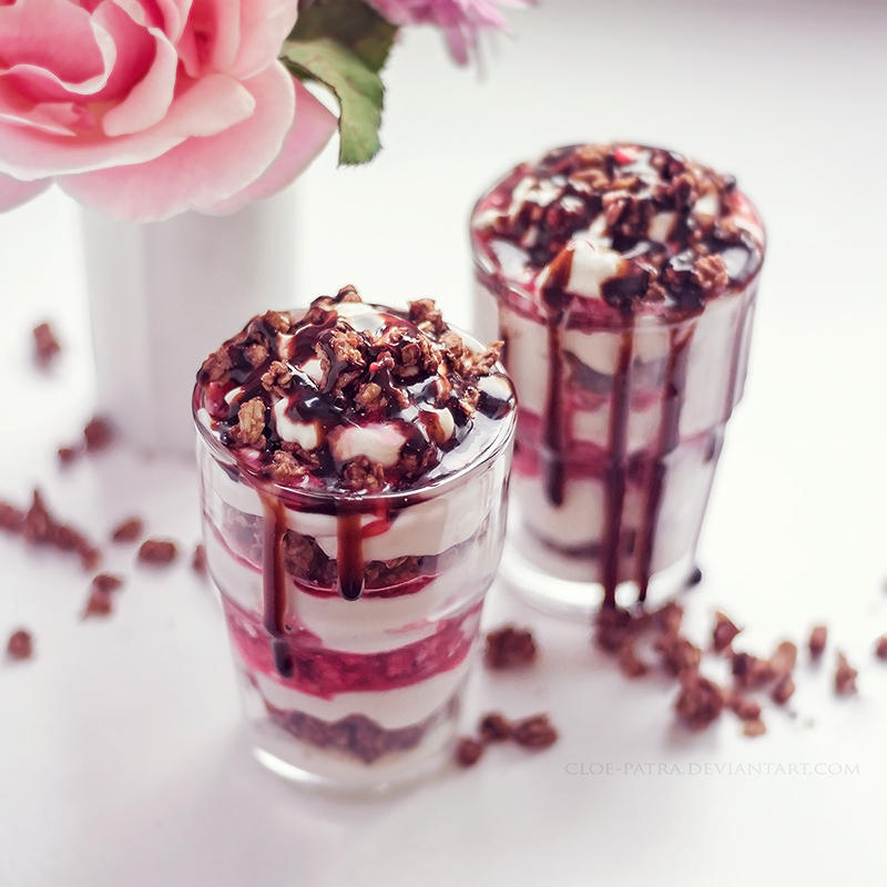 raspberry chocolate dessert by cloe-may