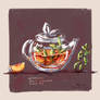 peach flavoured black tea -foodlog