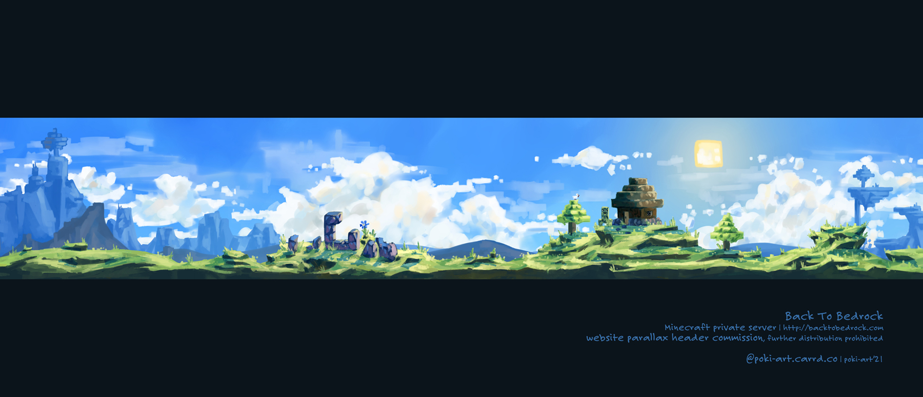 Back To Bedrock website art 1/3 [minecraft] by Poki-art on DeviantArt