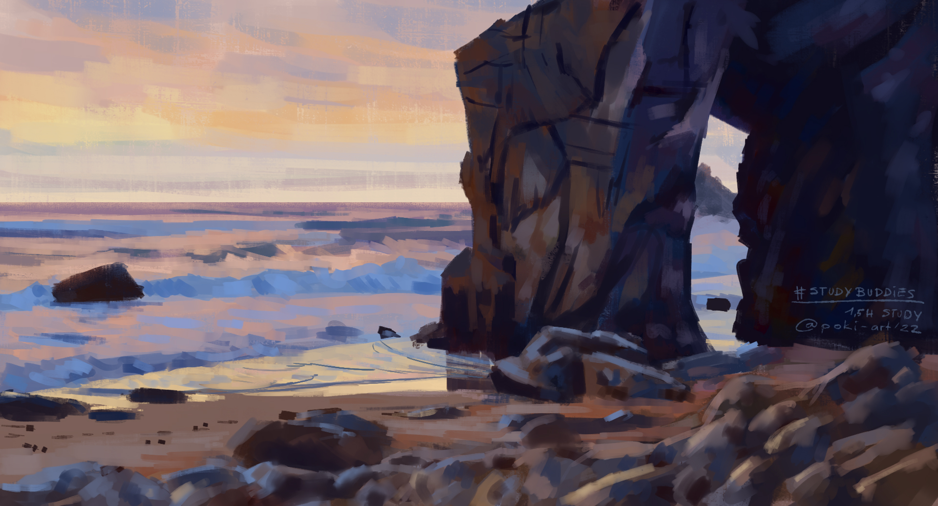 stone arch on sea -studybuddies- by Poki-art on DeviantArt