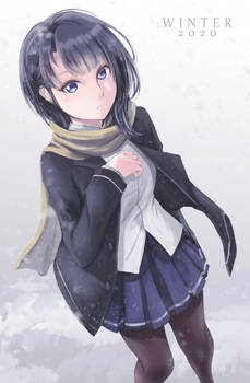 School Girl in Winter