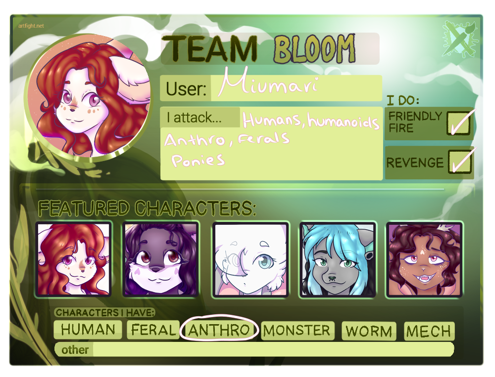 Artfight card 2022 by Miumari on DeviantArt