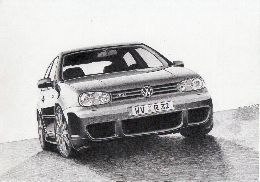 Golf R Drawring Volkswagen Golf R32 by MaxF1 on DeviantArt