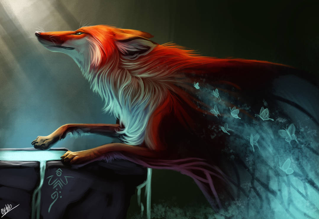 Spirit Fox From Rabbit Fox Spirit by TehChan on DeviantArt