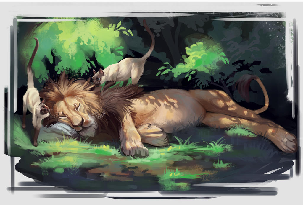 Lazy Lion by TehChan