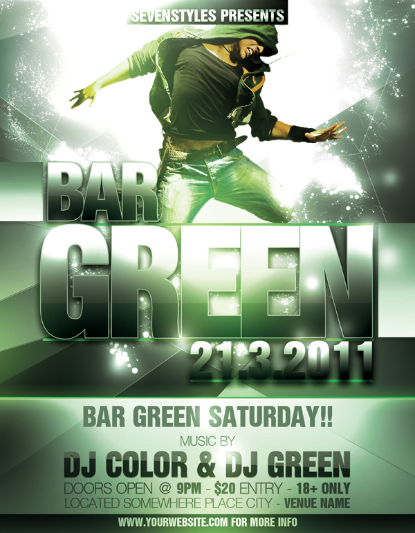 Green Poster Flyer Template