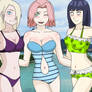 Ino, Sakura and Hinata on a vacation