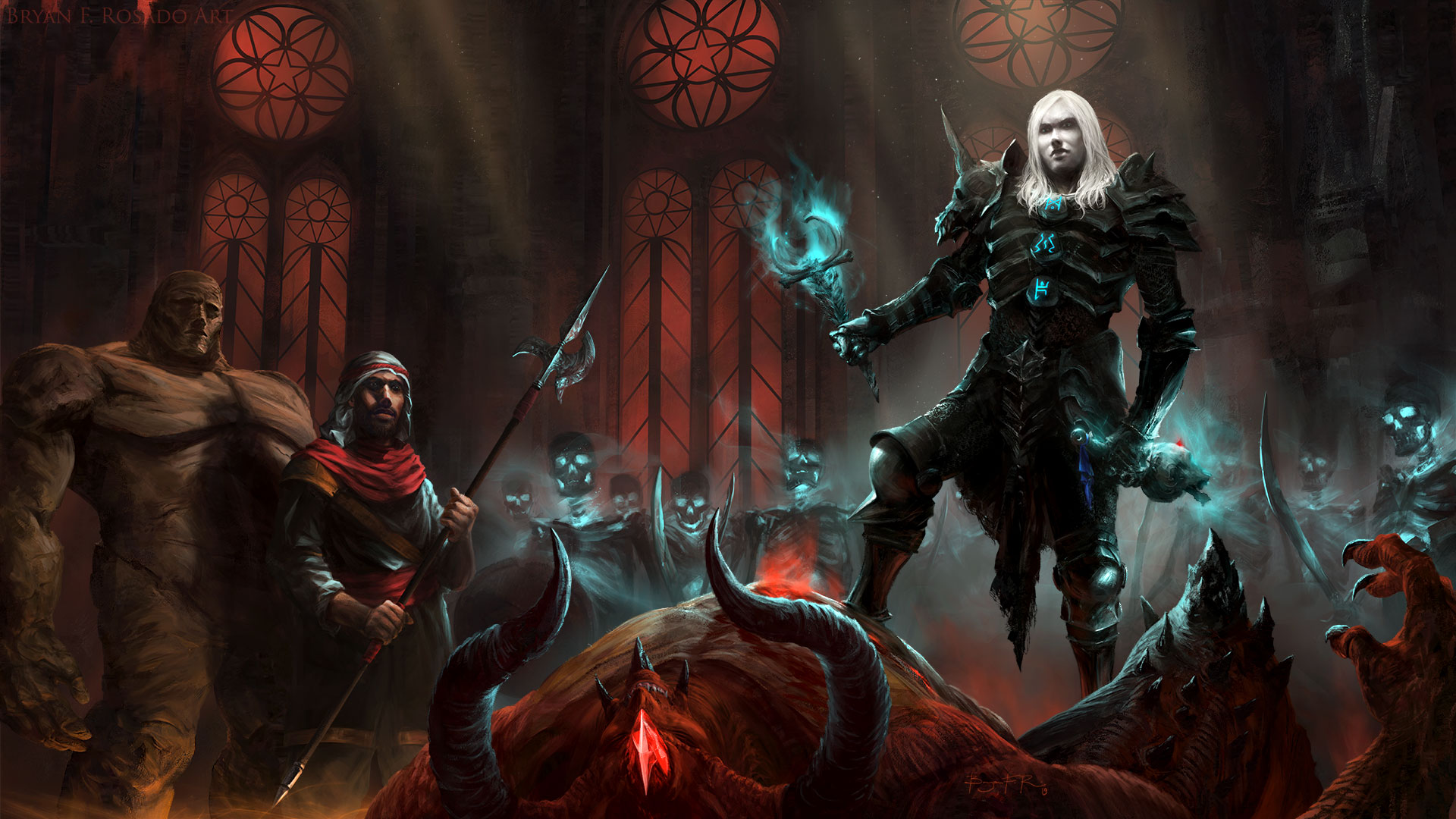 Diablo II Necromancer fan art by BryanFRosadoArt