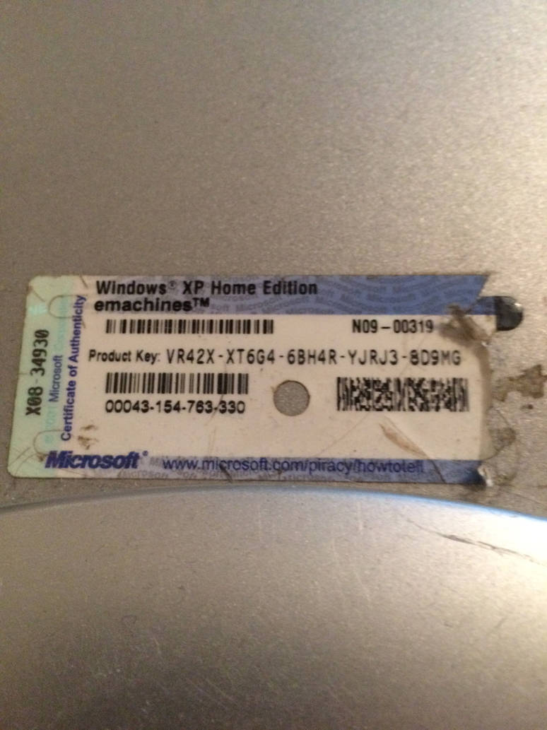 Free Windows XP home key by MacThePlaneh on DeviantArt