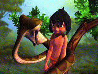 Kaa tried to put Mowgli under his spell 3 (Game)