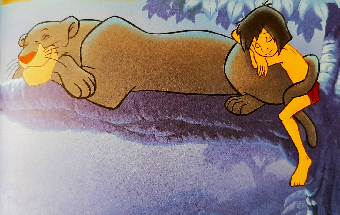Bagee Rani Bagheera and Mowgli sleeps on tree branch by Prank22 on DeviantArt
