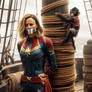 Brie Larson Captain Marvel gagged