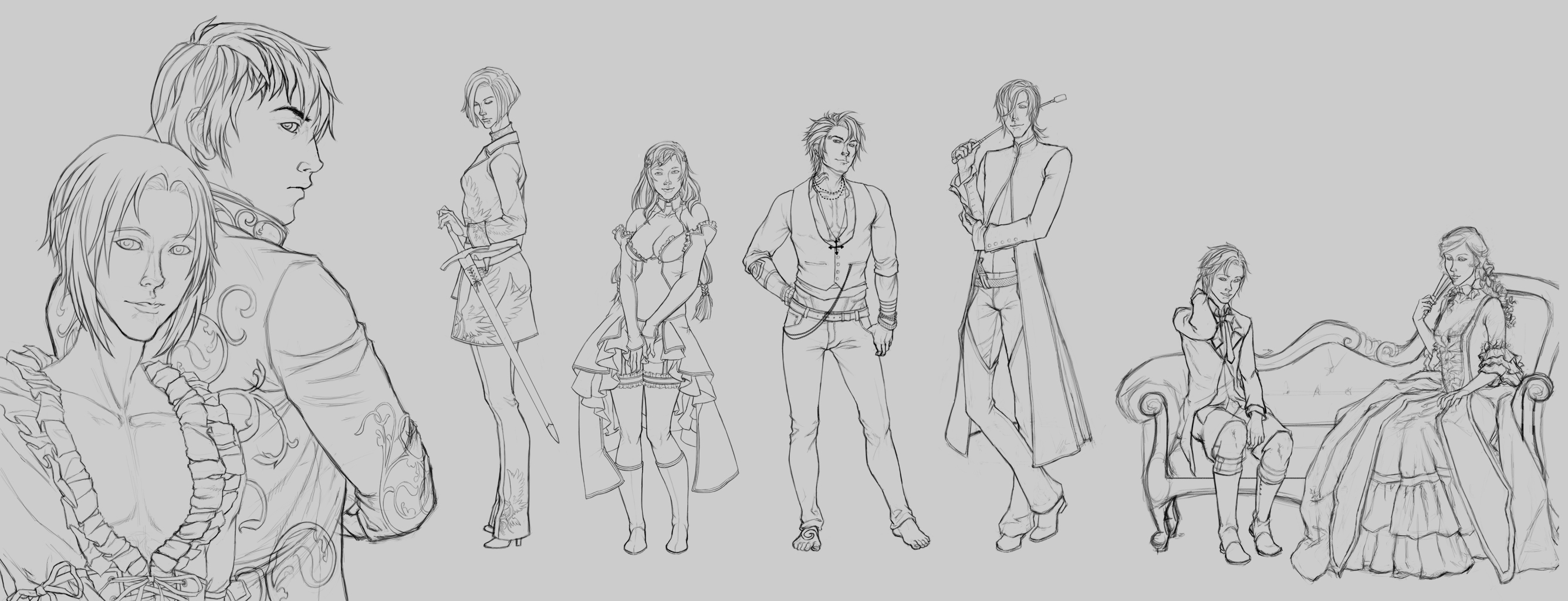 House Line-up line art