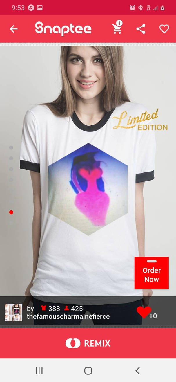 snaptee app shirts for sale by charmainefierceart on DeviantArt