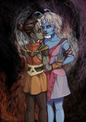 Andorian and Cardassian - Star Trek Lesbians by CosmicLuci