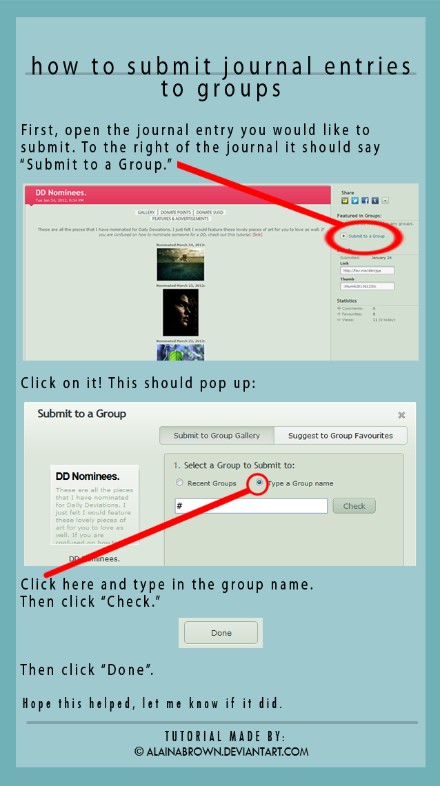 How to Submit Journal Entries to Groups by AlainaBrown