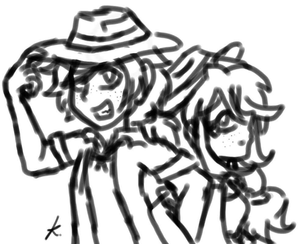 MLP: AJ x AJ (sketch) by Monnarcha on DeviantArt
