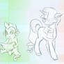 MLP: Mane 6 and Spike sketches