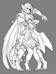 [LOL] Star Guardian Xayah and Rakan WIP by Monnarcha