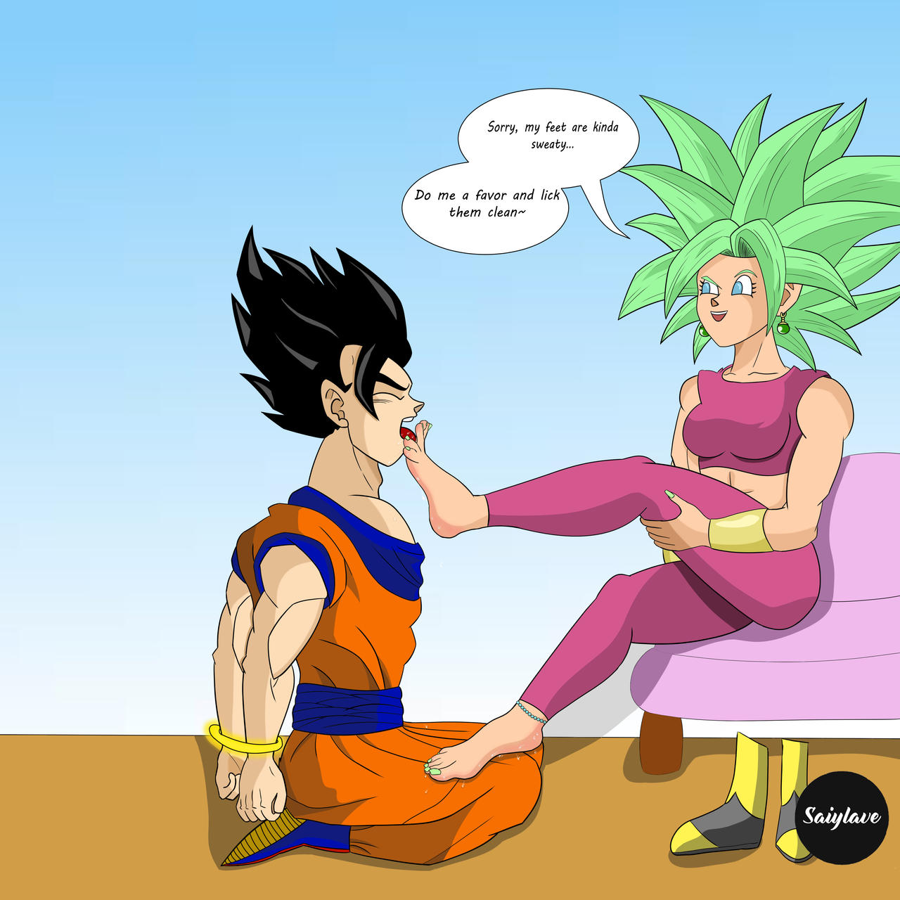 Kefla's foot slave! by Saiylave on DeviantArt