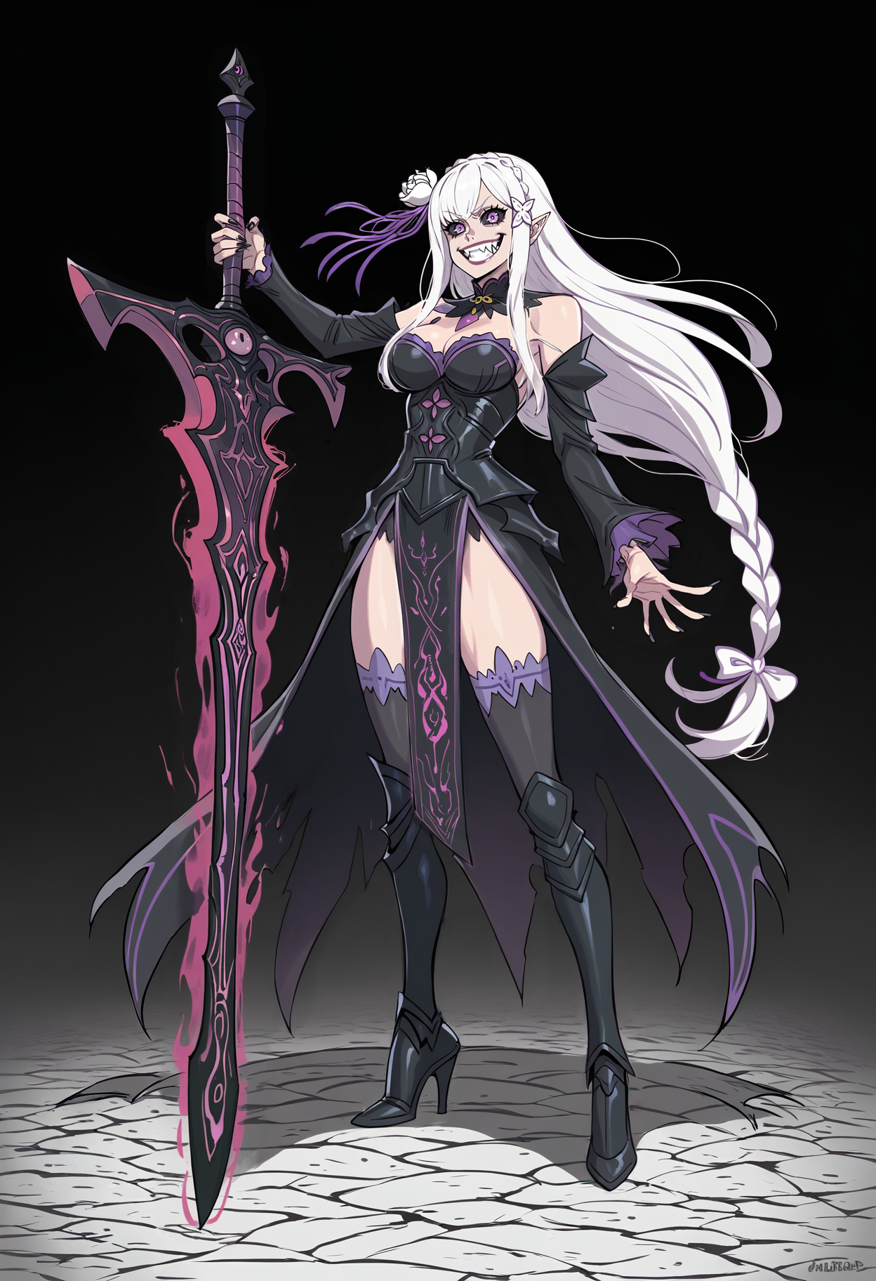 Corrupted warrior Emilia by fdpdablizzard998 on DeviantArt
