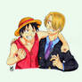 One Piece - Luffy and Sanji