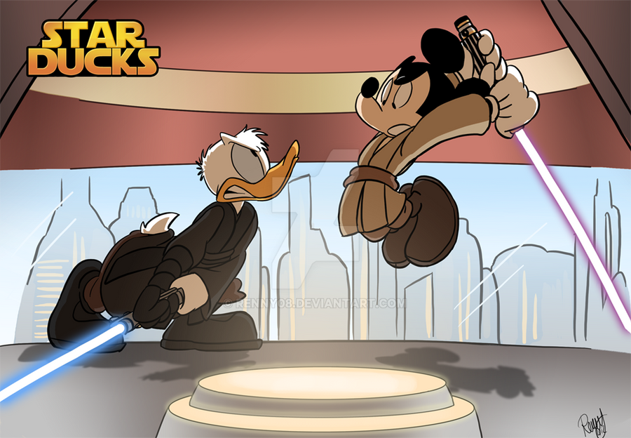 Star Ducks - Anakin Skyduck VS Mace Mickey