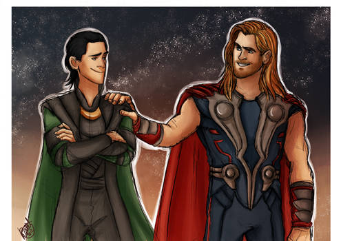 Avengers - Thor and Loki, Sons of Odin by Renny08