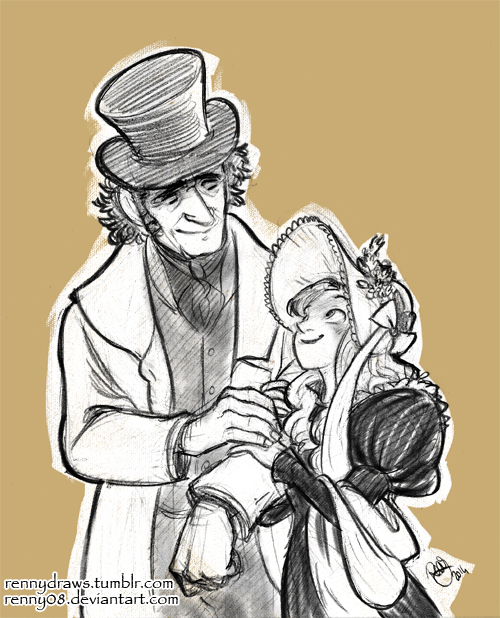 Commission- Valjean and Cosette by Renny08