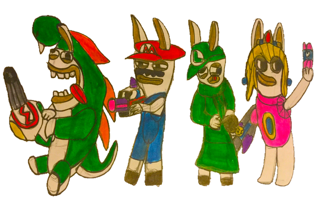 Mario Rabbid Mask mario + rabbids kingdom battle rabbid costumes by MacParoo on DeviantArt