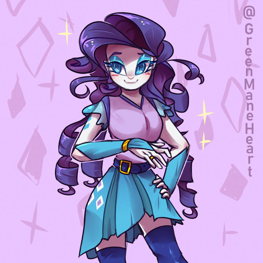 Rarity - human drawing practice by GreenManeHeart on DeviantArt