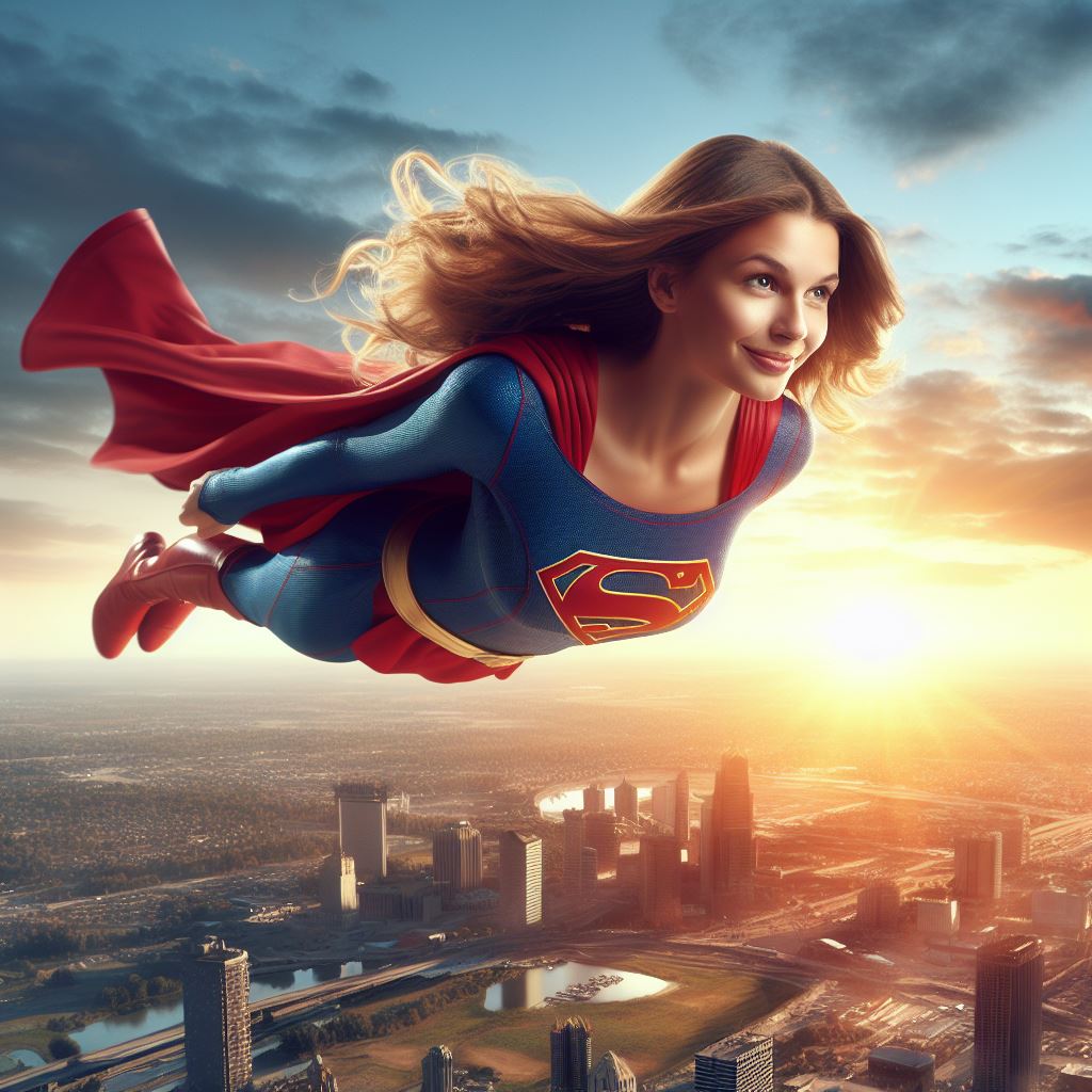 Super girl flying high by 0binobi on DeviantArt